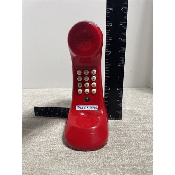 1990 Teddy Ruxpin Electronic Telephone Red by World Of Wonder Vintage Working - Picture 9 of 10